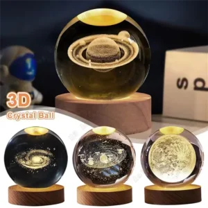 Crystal Ball Lamp Glowing Galaxy 6/8cm