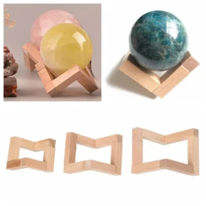 Gift Home Decoration Desktop Ornament Wood Display Stand Moon Lamp Base Crystal Ball Holder Glass Sphere Bracket