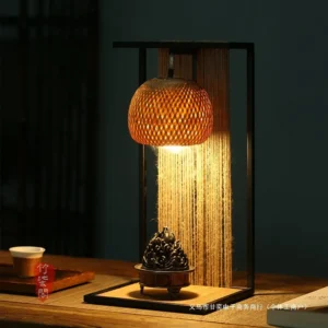 Handmade Chinese Lantern Bamboo Desk Lamp